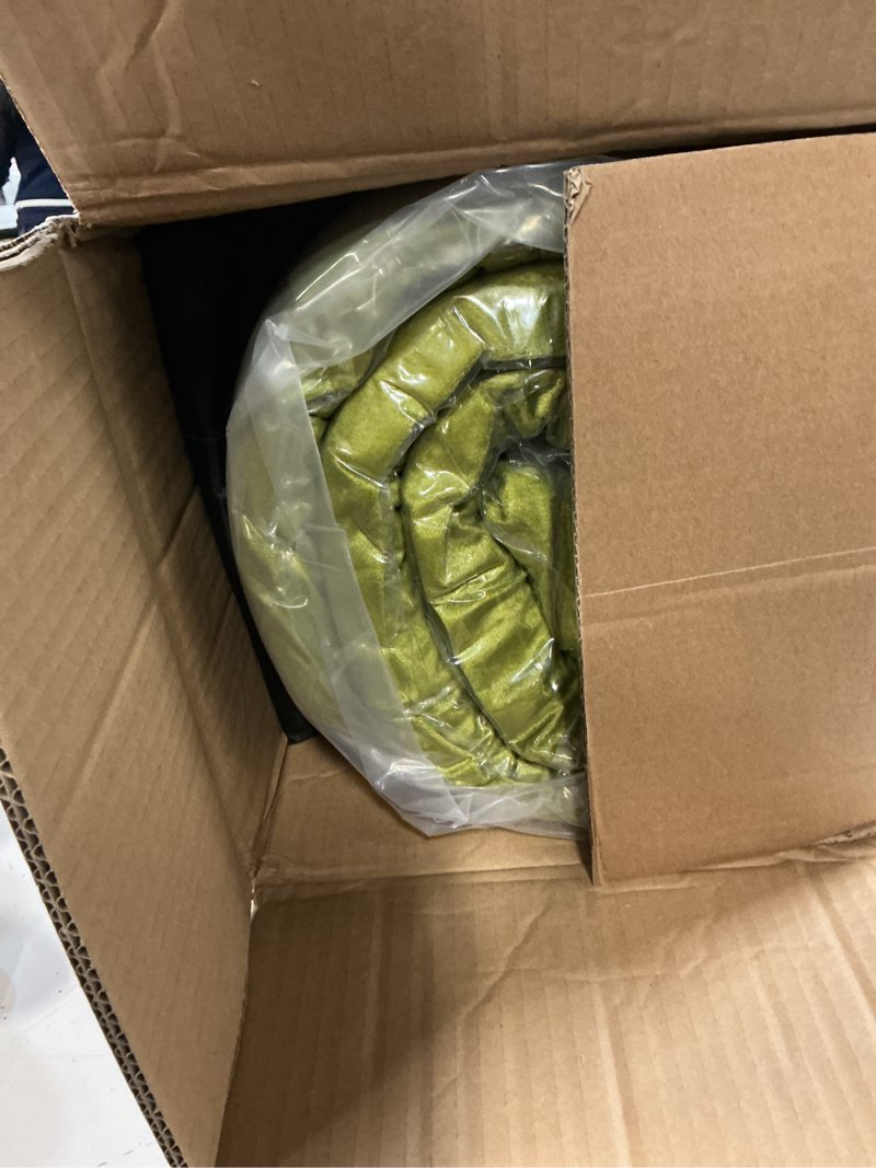 Condition photo showing New/Like New for 3 inch memory foam camping mattress, dual layer thick sleeping camp pad for car tent cot, roll-up portable glamping floor bed for guests sleepover avocado green twin: 75*38*3"