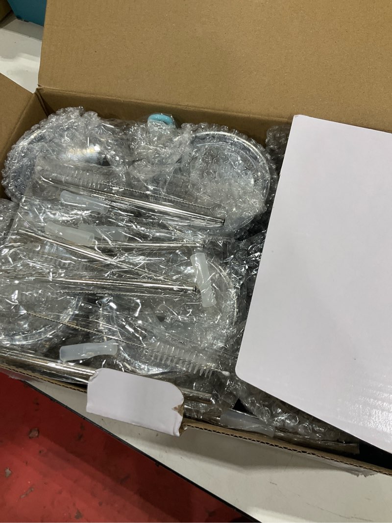 Condition photo showing Good Condition for 6 pack stainless steel wine tumblers, 12oz insulated wine tumbler, double wall insulated wine glass, stainless steel stemless wine cups with lids for coffee, wine, cocktails, champaign, black… black 6