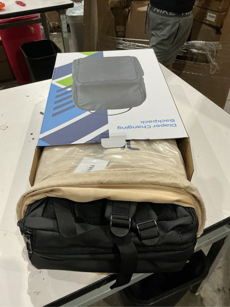 Condition photo showing Good Condition for diaper bag backpack for moms dads – baby bag with usb port, changing pad, laptop pocket – expandable, black