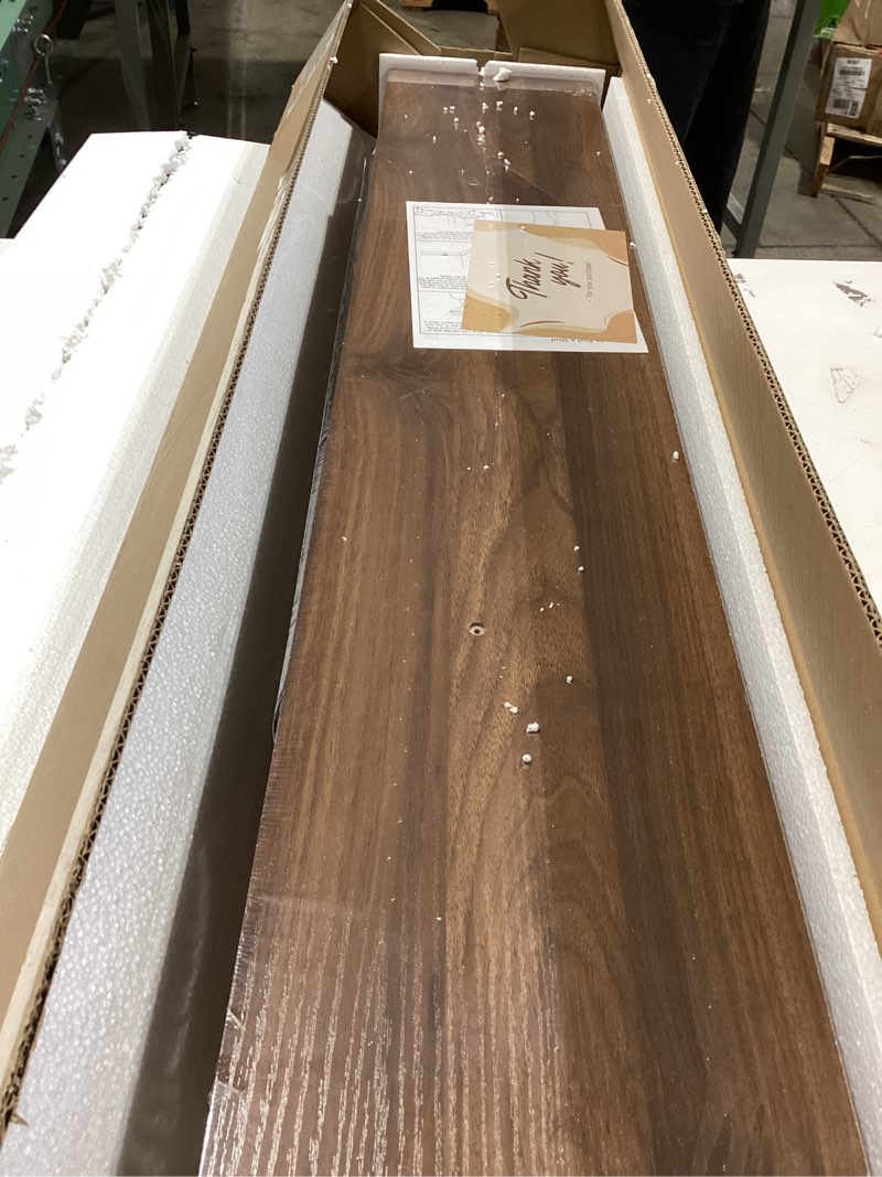 Condition photo showing New/Like New for Dreamland 8" Deep Long Floating Shelves, 32 Inches Floating Shelves for Wall Set of 2, Large Display & Storage Shelf, Wall Shelf for Bathroom Bedroom Living Room Kitchen Office, Walnut Walnut 32"W x 8"D - 2P