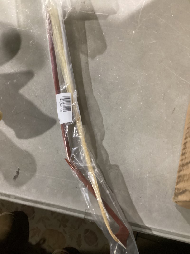 Condition photo showing As Is for Brazilwood Rosewood Frog Violin Bow, Professional 4/4 Full Size Rosewood Frog Violin Arbor, Well Balance Fiddle Bow with Sheepskin Bow Grip White Horse hair for Student Professional