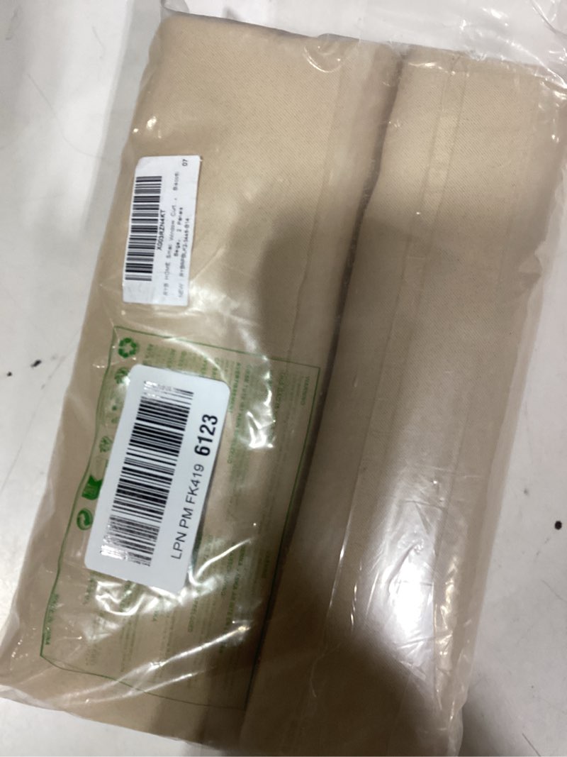 Condition photo showing Good Condition for RYB HOME Small Window Curtains Blackout - Privacy Energy Saving Insulating Curtains Blinds for Bedroom Bathroom Basement Kids Nursery Kitchen, W 34 x L 48 inches, Biscotti Beige, 2 Panels Biscotti Beige 34"W x 48"L (Pack of 2)