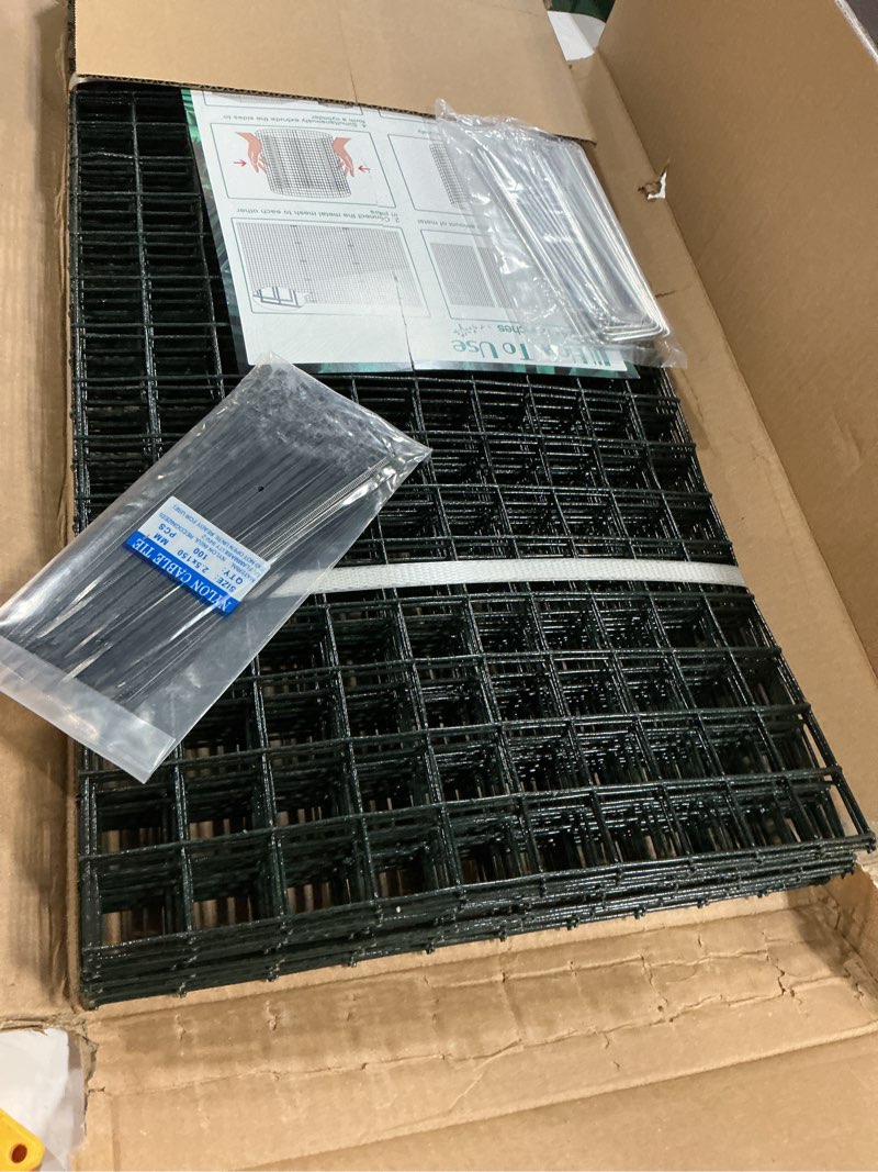 Condition photo showing Good Condition for 6 packs 24"x 12" large wire plant protectors from animals,plant cages for outdoor plants,plant covers from animals with ground stakes and nylon ties protect plants,shrubs,vegetables from animals-18pcs 18pcs-24"x 12"