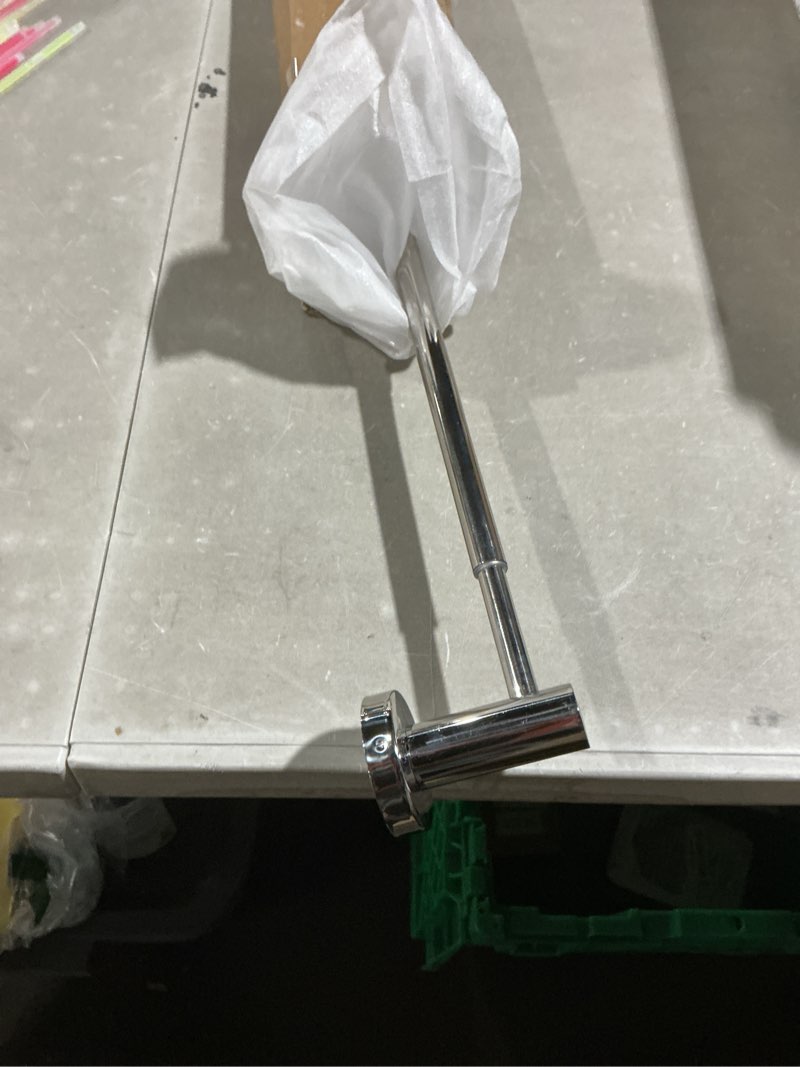 Condition photo showing As Is for adjustable single bath towel bar 23.6 to 42 inch, zuext polish chrome finished stainless steel towel holder, expandable wall mounted towel rail for bathroom kitchen washroom,1" tube towel rail racks chrome single towel bar 1