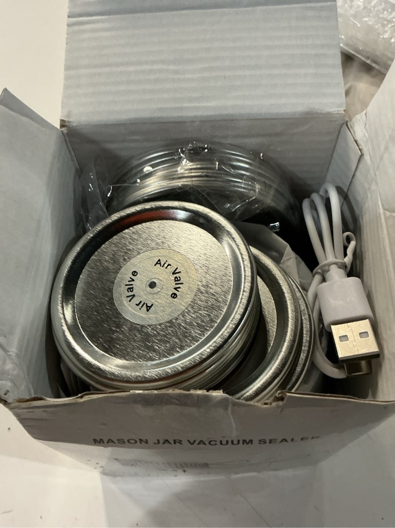 Condition photo showing Good Condition for electric mason jar vacuum sealer, upgraded handheld vacuum sealer kit for food storage, cordless jar sealer for wide & regular mouth jars, bags, containers