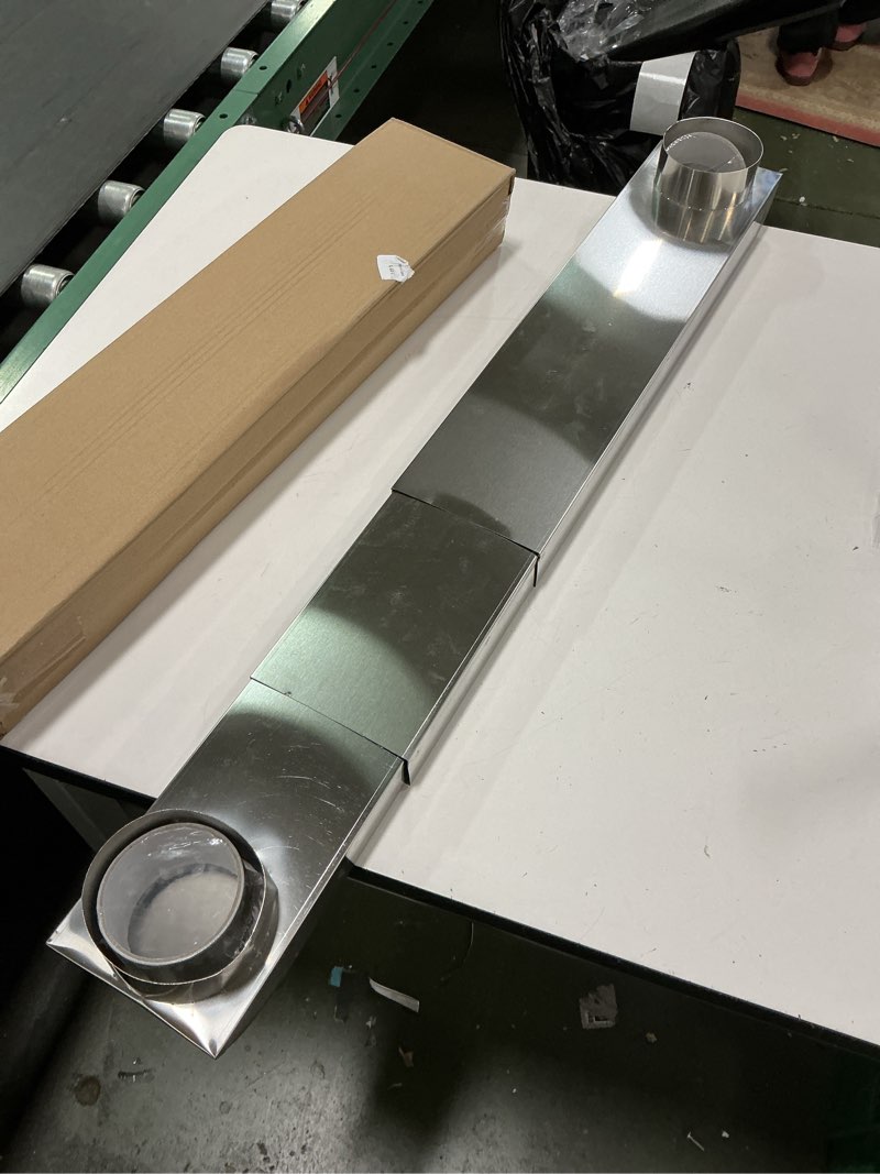 Condition photo showing New/Like New for Upgraded Stainless Steel Telescoping Dryer Vent Periscope Kit - 25"-55" Adjustable Flat Vent Hose for Tight Spaces Universal 4" Fit for Whirlpool/LG/Samsung | 2x Aluminum Foil Tape (OEM Replacement)