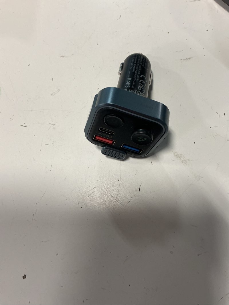 Condition photo showing Good Condition for unbreakcable bluetooth 5.3 fm transmitter for car, [pd 20w + qc 3.0] [stronger microphone & hifi bass sound] cigarette lighter radio music adapter charger, supports hands-free siri google assistant
