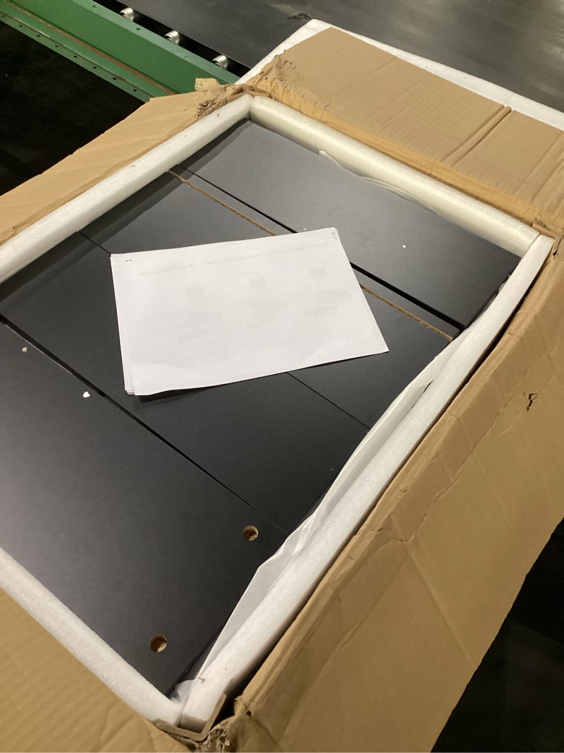 Condition photo showing New/Like New for matte black wall mount medicine cabinet - over toilet storage with 2 adjustable shelves, dtc hinges & metal handles, easy assembly bathroom cabinet for small spaces