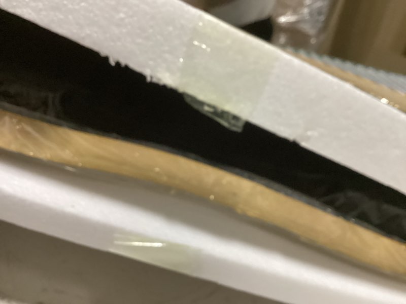 Condition photo showing Good Condition for dorlicecass irregular wall mirror - wall mirrors decorative 20"x36" gold asymmetrical mirror tempered glass aviation aluminum alloy frame for bathroom, bedroom, living room, cloakroom, entryway rose gold 20"l x 36"w