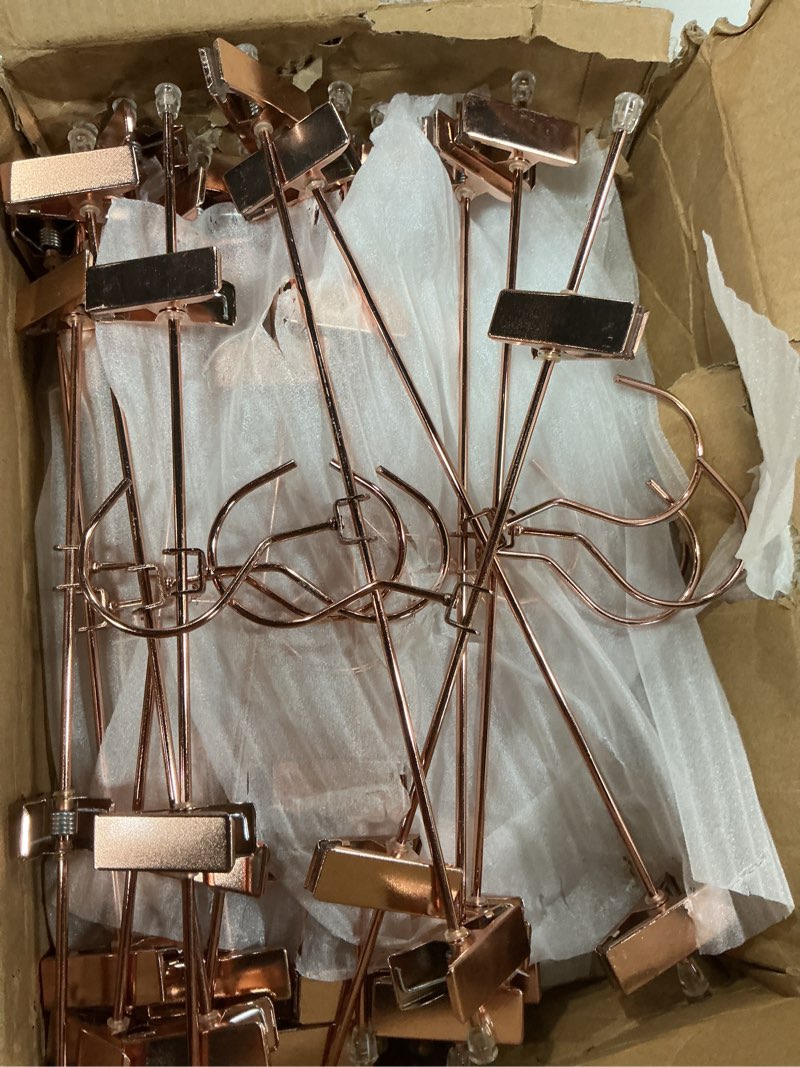 Condition photo showing Good Condition for 30pack koobay 13.7" rose gold metal heavy duty clips pants hangers trousers with swivel hook