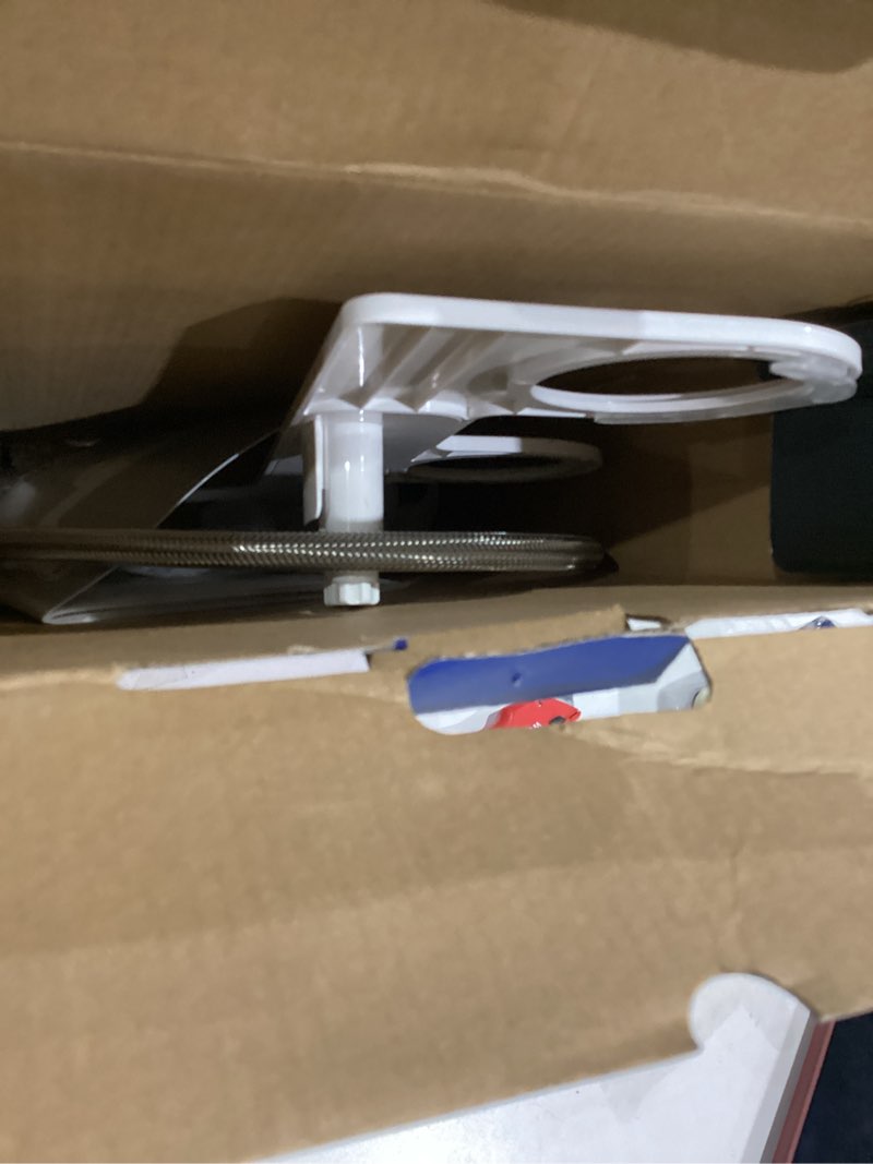 Condition photo showing As Is for Mayfair Cassel Bidet Bundle, Slow-Close Never Loosen Toilet Seat with Perfect Fit, Fresh Water Spray, Non-Electric, Easy to Install Bidet, ELONGATED, White Elongated Bidet & Seat Bundle