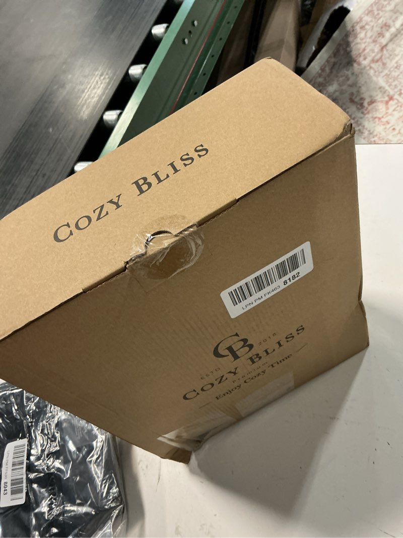 Condition photo showing New/Like New for Cozy Bliss Cooling Comforter Queen Size, Cooling Blankets for Hot Sleepers and Night Sweats, Blue Summer Comforter for Queen Size Bed, Breathable Soft Lightweight Silk Smooth Blue Queen(90"*90")