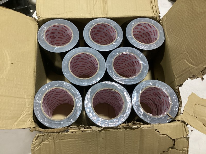 Condition photo showing New/Like New for swrt 9 mil 24-pack black heavy duty duct tape strong adhesive, 2 in x 30 yd (total 720yd) duct heavy duty waterproof all weather black duct tape no residue sealing & patching for indoor&outdoor repair 2 inch x 720 yd black 24