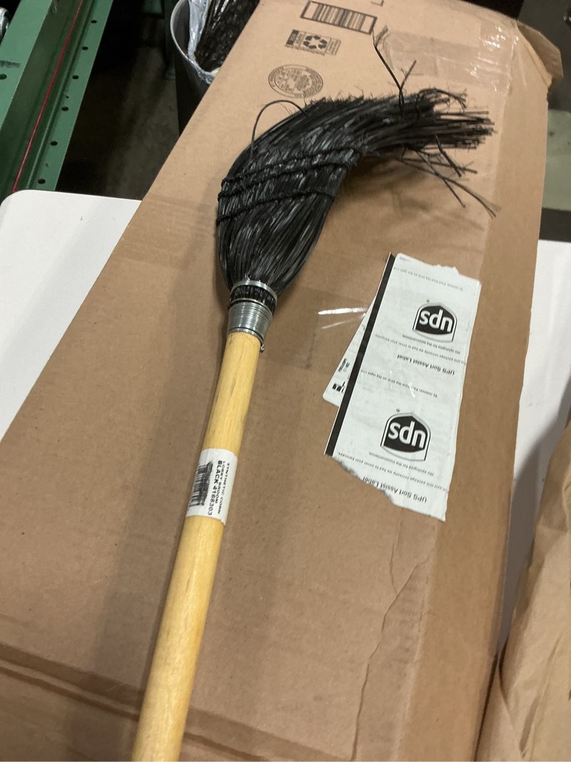 Condition photo showing Good Condition for carlisle foodservice products cfs synthetic corn black toy/lobby broom - 1 each.