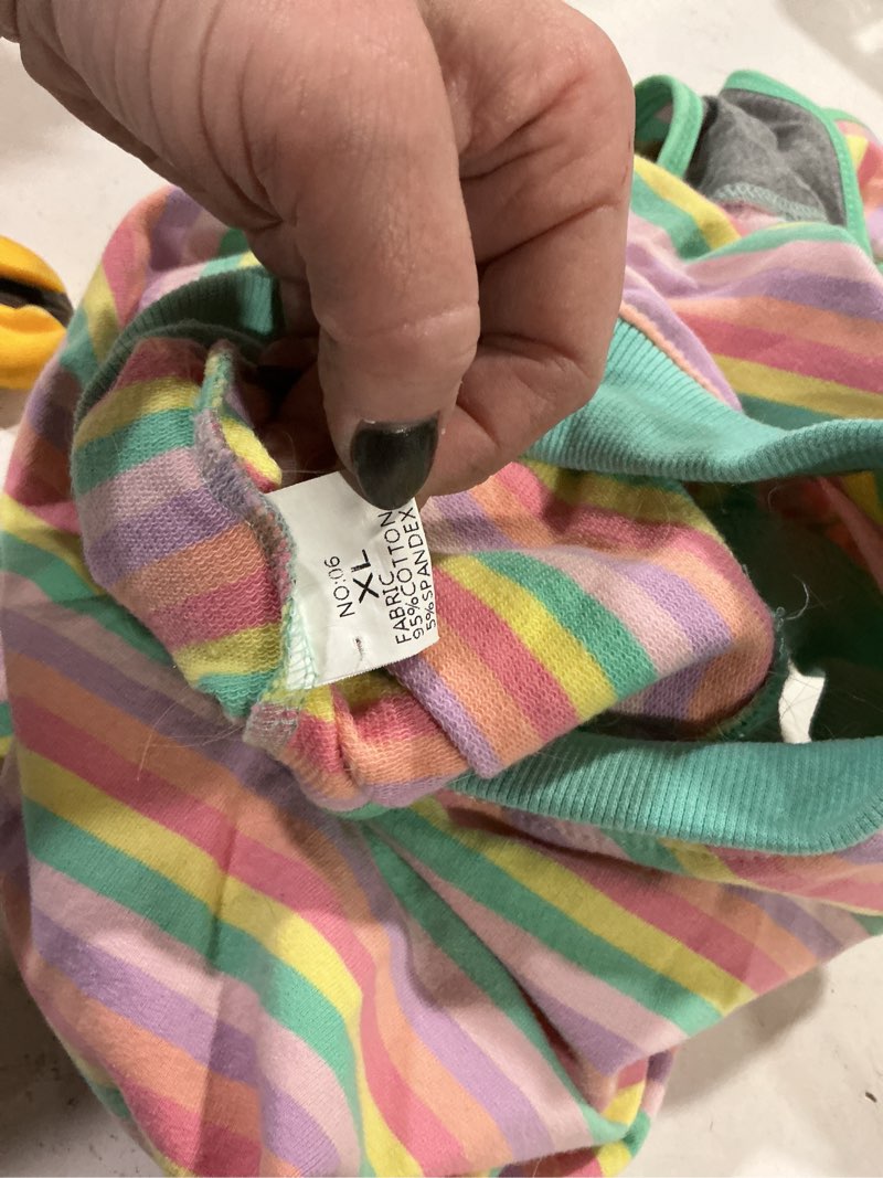 Condition photo showing Good Condition for kuoser recovery suit for dogs cats after surgery, professional pet recovery shirt dog abdominal wounds bandages, substitute e-collar & cone,prevent licking dog onesies pet surgery recovery suit xl (back:20.1-24.8'', weight:42-75 lb) purple stripe