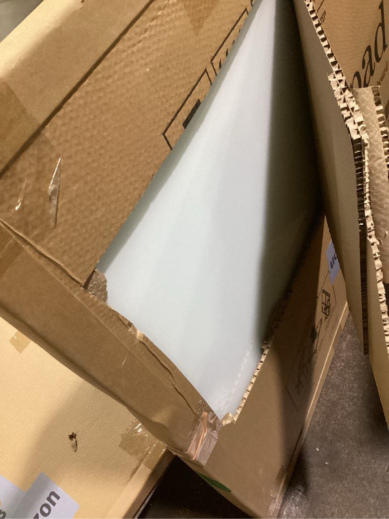 Condition photo showing Good Condition for magnetic dry erase board - frameless glass white board 48 x 36 inches, wall mounted for office, home & school white 48"w x 36"h
