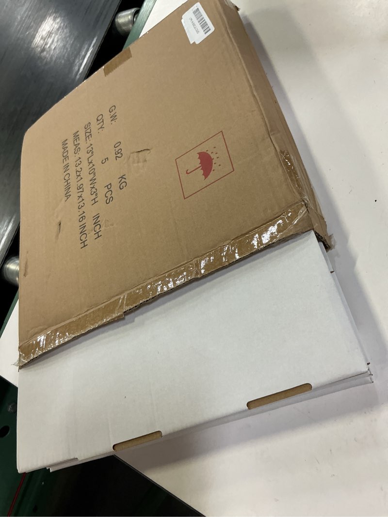 Condition photo showing Good Condition for fishat large 13" x 10" x 3" white corrugated cardboard shipping boxes set of 25, sturdy mailing box for business, packing, literature mailer and storage 13" x 10" x 3" 25