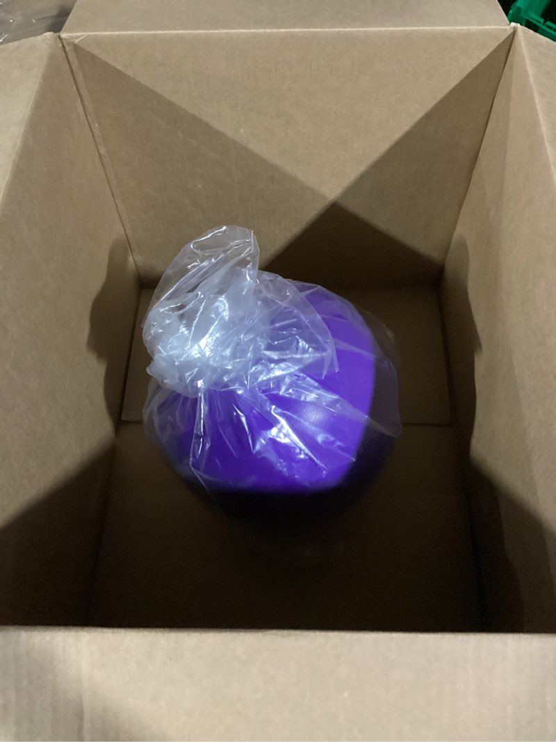 Condition photo showing Good Condition for Jolly Pets Push-n-Play Ball Dog Toy, 10 Inches/Large, Purple 10 Inches/Large Purple