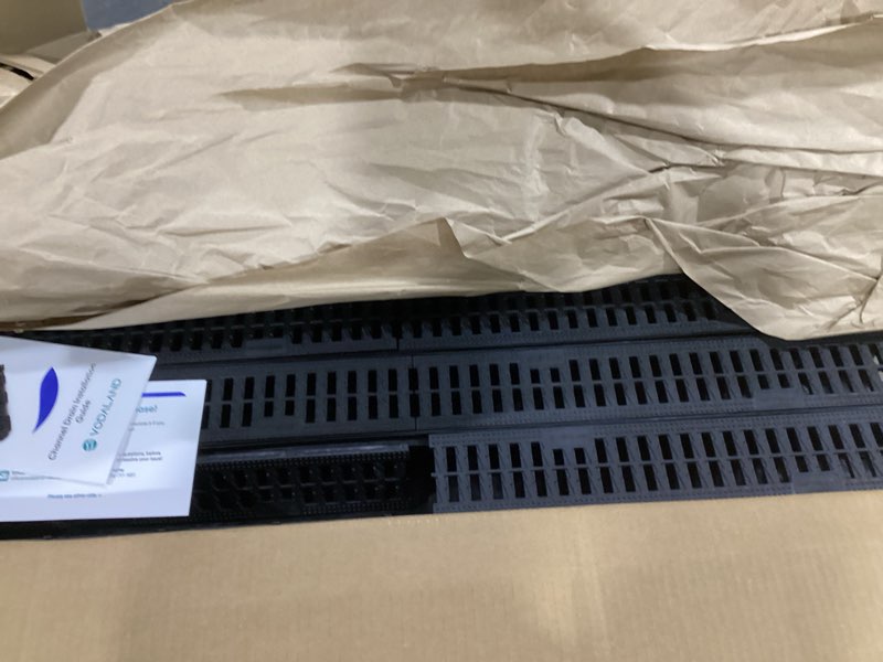 Condition photo showing Good Condition for Vodaland - 3 Inch Trench Drain System with Outlet! - Black (3)