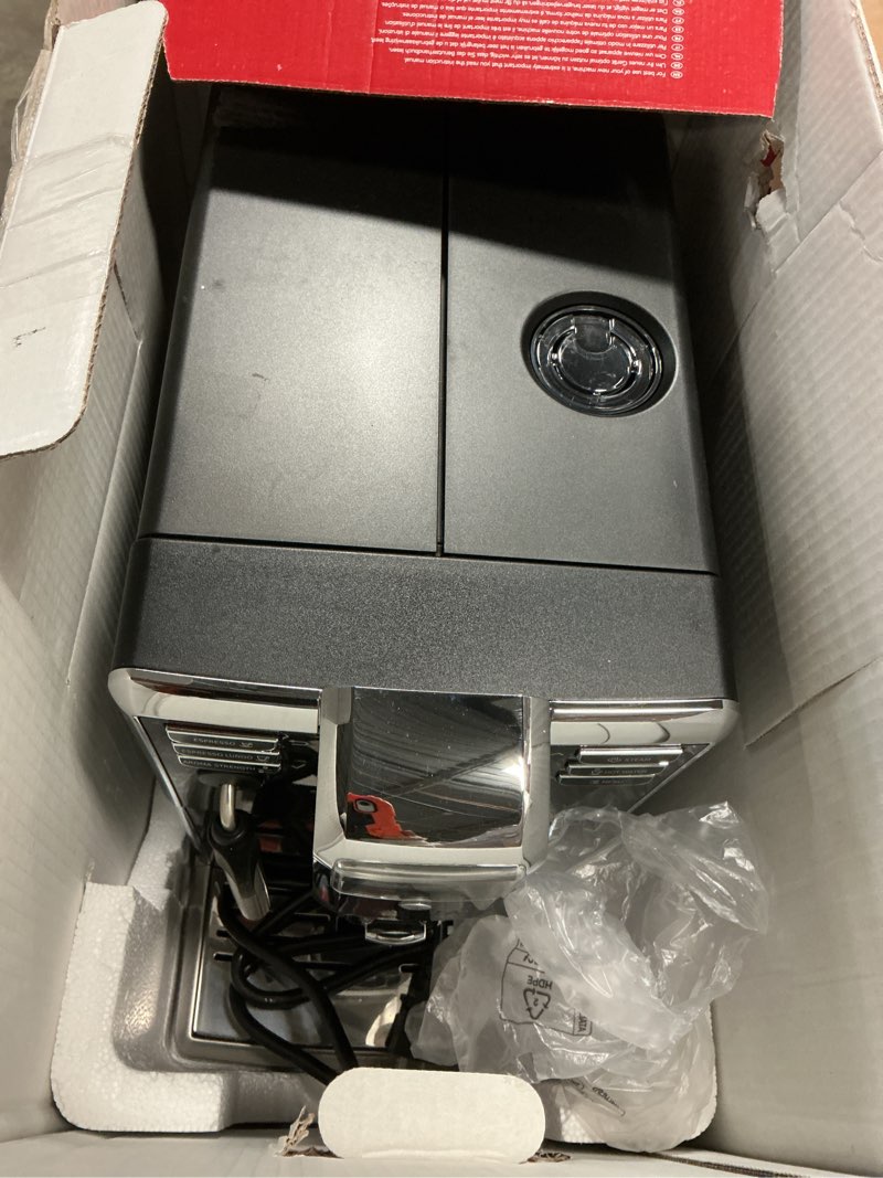 Condition photo showing As Is for gaggia anima coffee and espresso machine, includes steam wand for manual frothing for lattes and cappuccinos with programmable options,black