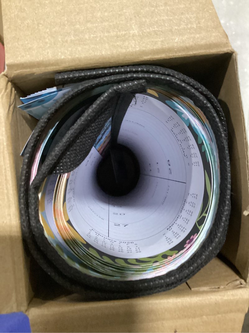 Condition photo showing New/Like New for desk calendar 2026-2027 - large desk calendar 2026-2027, jul. 2026 - dec. 2027, 22" x 17", 18 months calendar with corner protectors - black floral 2026-2027 large desk calendar - black floral