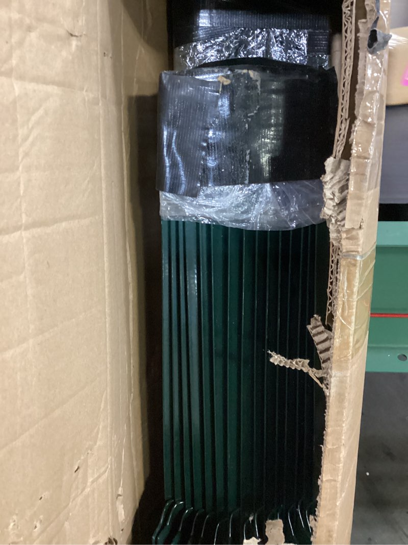 Condition photo showing Good Condition for metal fence posts, splicing 7 ft green heavy duty u posts, no dig t posts for fences wire mesh, perfect for temporary fencing, electric fence wire, corner anchor - 16 packs green 7ft-16pack
