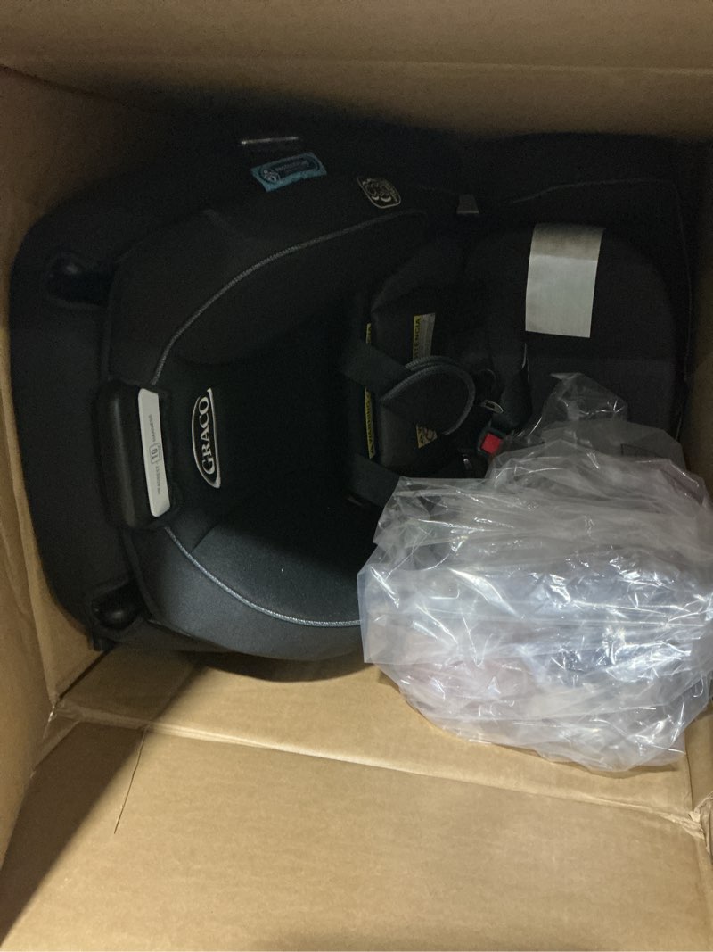 Condition photo showing As Is for graco grows4me 4-in-1 convertible car seat, 10 years of use - infant car seat to toddler, 4 stages of use - rear facing, forward facing, high back booster, backless booster seat, west point design west point 2.0
