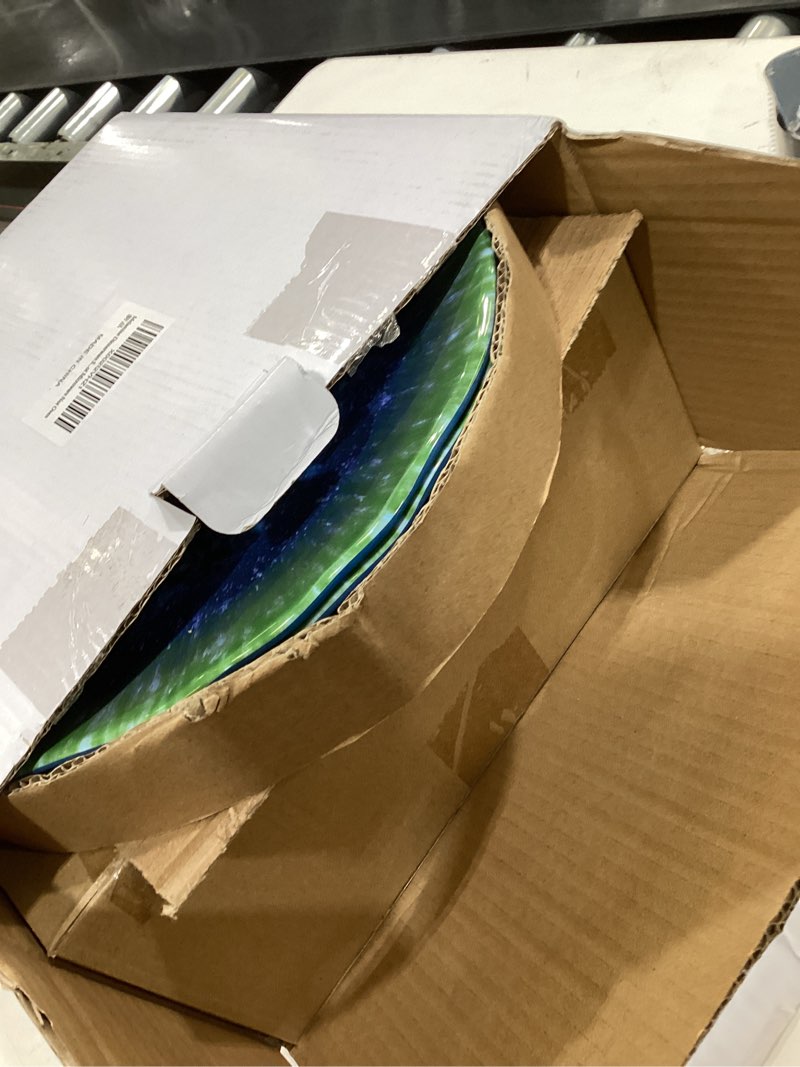 Condition photo showing New/Like New for Melamine Dinnerware Set 12 PCS Teal Turquoise Tableware Plates Bowls Blue Green Dishwasher Safe Not Microware Not Oven