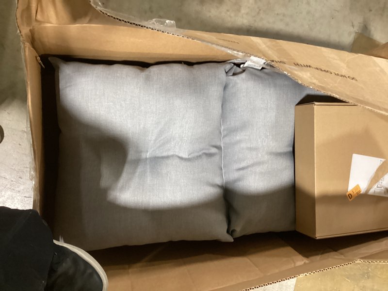 Arden Outdoor Plush Modern Tufted Blowfill Dining Chair Cushion, 21 x 40, Water Repellent, Fade Resi