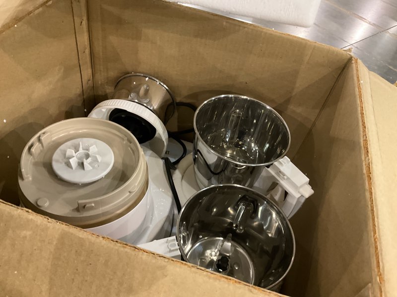 Condition photo showing As Is for Panasonic 600W Mixer Grinder with SS304 Grade Stainless Steel Blade and 3 Jars Set, 110V (Marble Gold) for USA, Canada