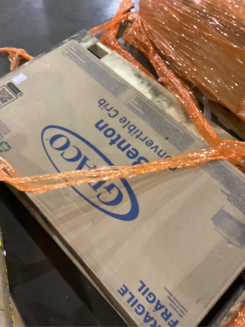 Condition photo showing As Is for Graco Benton 5-in-1 Convertible Crib (White) – GREENGUARD Gold Certified, Converts from Baby Crib to Toddler Bed, Daybed and Full-Size Bed, Fits Standard Full-Size Crib Mattress White Crib