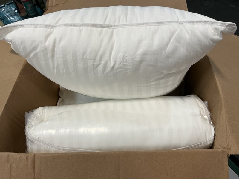 Condition photo showing Good Condition for beckham hotel collection bed pillows king size set of 2 | down alternative pillow for back, stomach or side sleepers king white