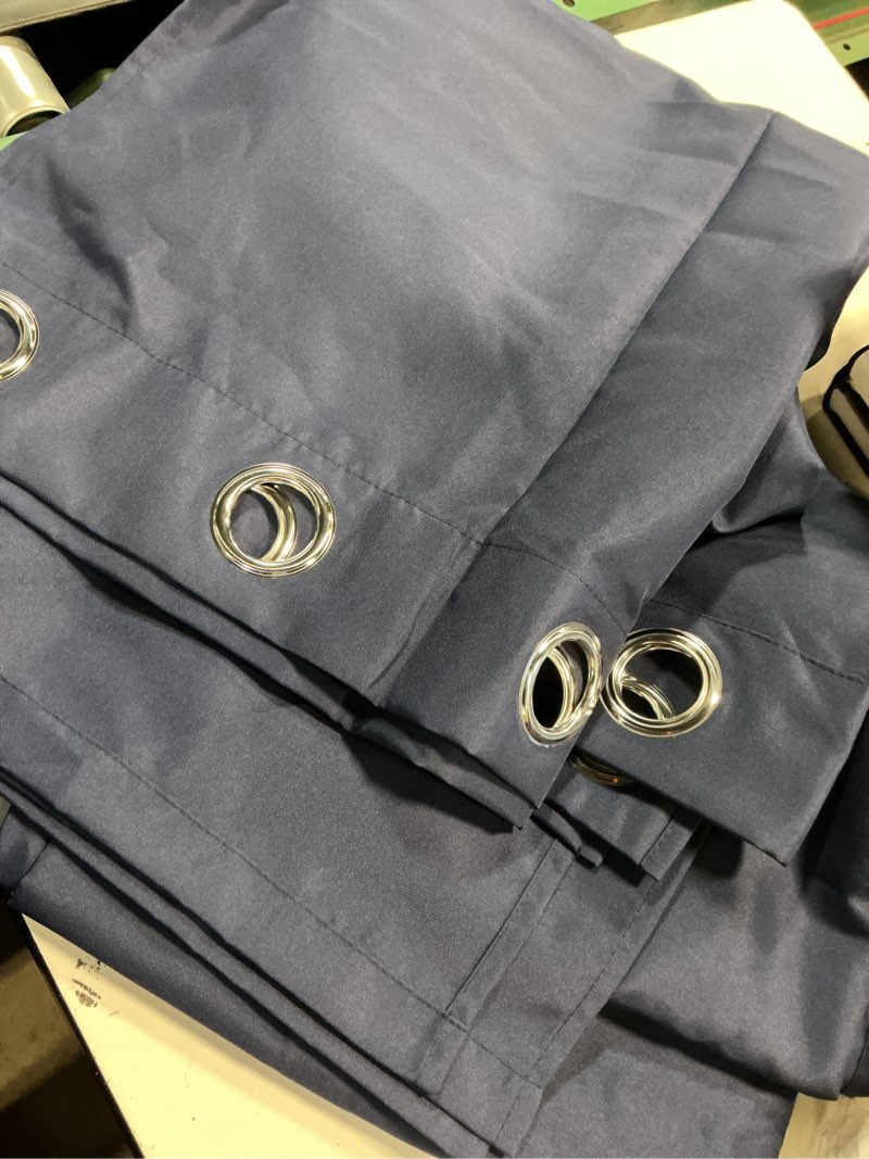 Condition photo showing Good Condition for 52\"w x 84\"l ,chrisdowa grommet blackout curtains for bedroom and living room - 2 panels set thermal insulated room darkening curtains (stone blue, 52w x 84l) 52\"w x 84\"l (pack of 2) stone blue
