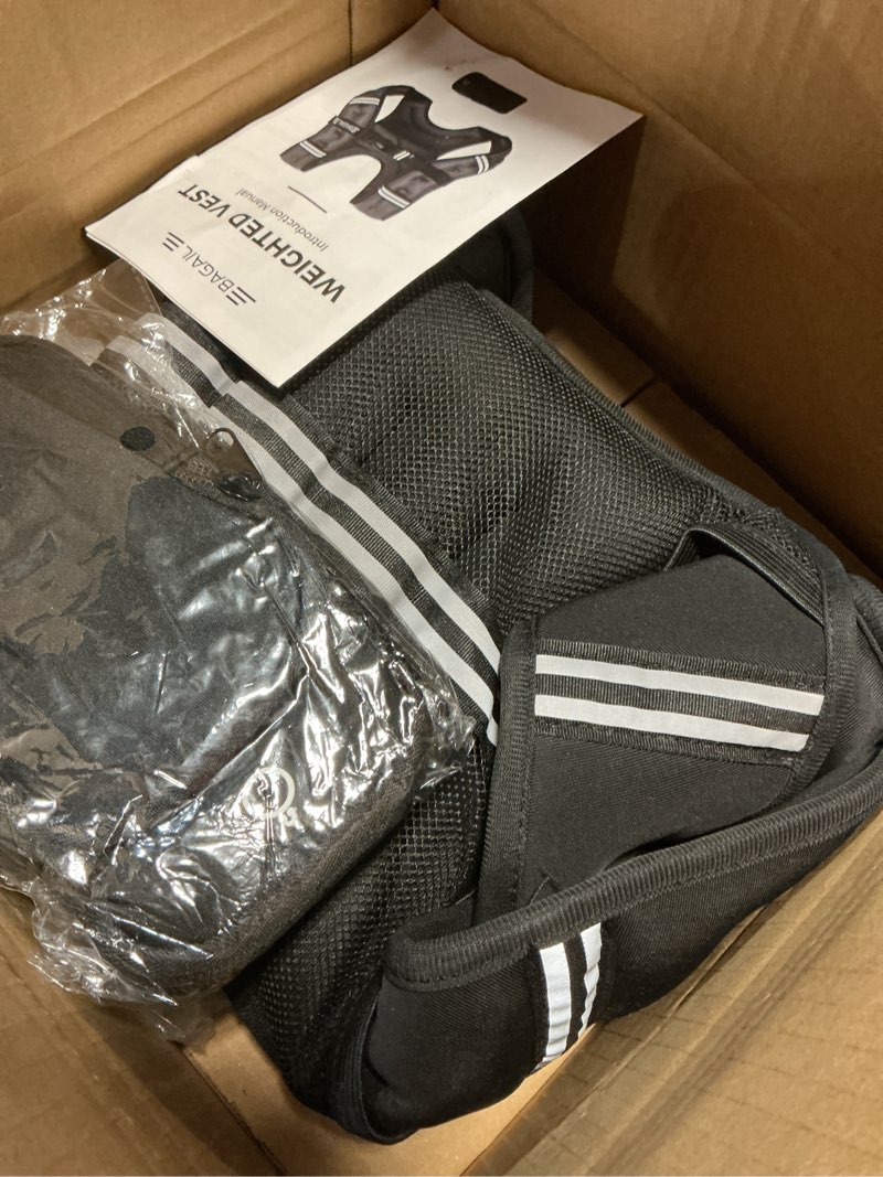 Condition photo showing Good Condition for bagail comfort-fit weighted vest for woman, even weight distribution, faster weight loss, no-chafe or bounce for walking & running with detachable phone pouch & reflective stripes (available 5-30lbs) 15 lb black