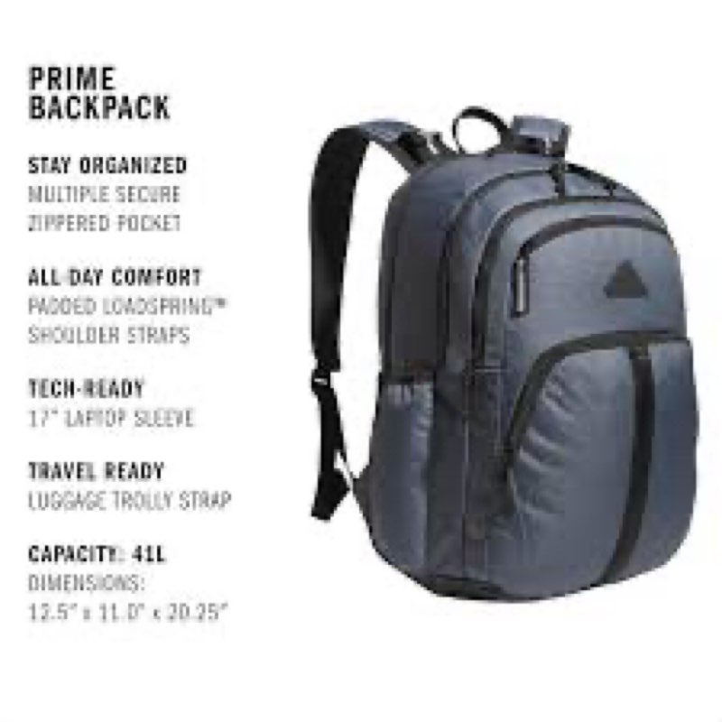 adidas Prime Backpack for Work, Travel Bag for Women and Men with Padded Compartment for Laptop