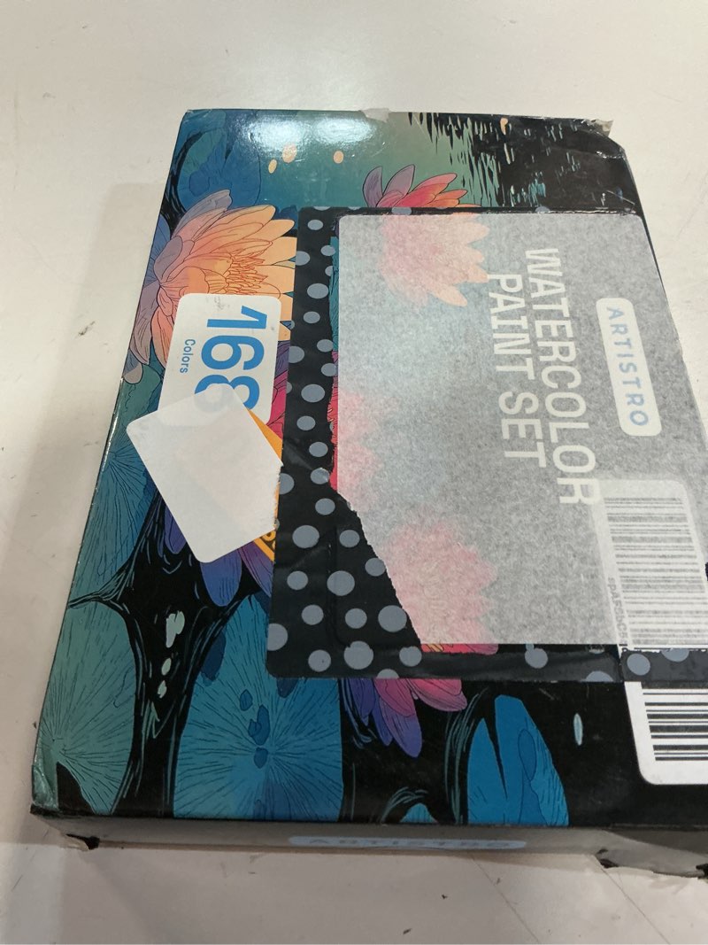 Condition photo showing New/Like New for artistro deluxe watercolor paint set with 168 colors – vivid colors in a portable box – travel watercolor set with complete palette 168 colors portable travel limited