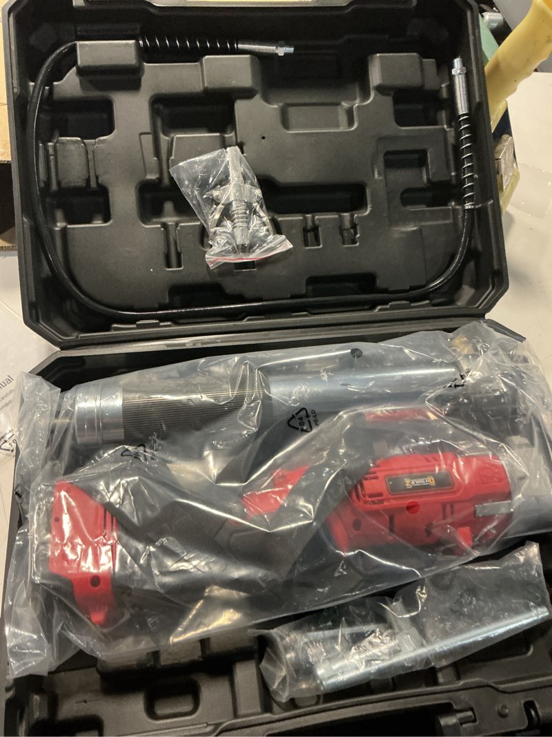 Condition photo showing Good Condition for diytoolifz cordless grease gun compatible with milwaukee 18v battery, 12000psi high-pressure with 2-