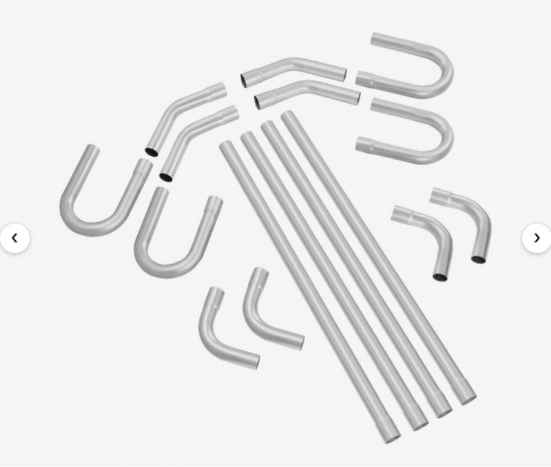 DIY Universal Exhaust Kit 16 Pieces Exhaust Pipe Kit with Slip-Fit Joint