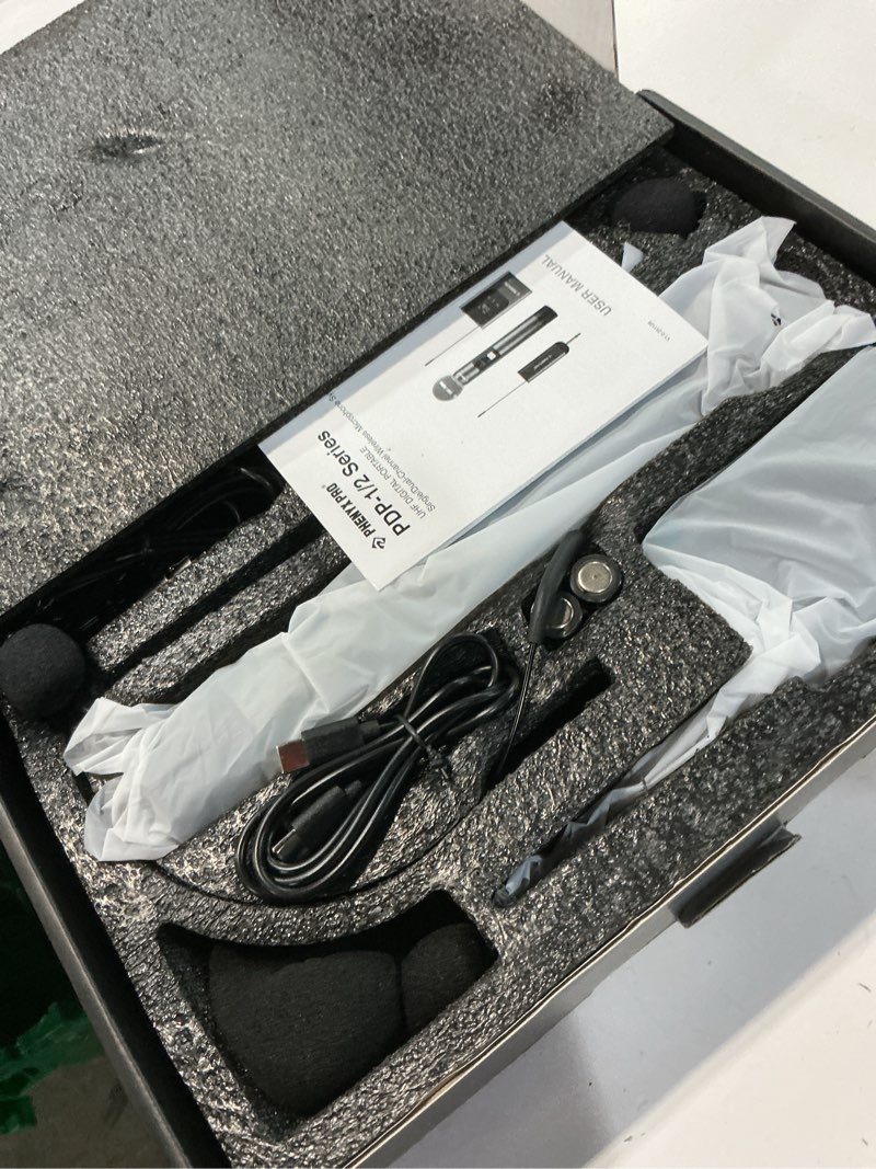 Condition photo showing Good Condition for phenyx pro dual digital wireless microphone system, w/handheld dynamic microphone, bodypack transmitter, mini receiver, 2x15 uhf frequencies, headset/lapel mic for singing (pdp-2-1h1b)