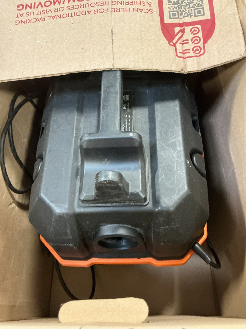 Condition photo showing As Is for WECLEAN 4 Gallon 5.5 Peak HP Commercial Wet Dry Vacuum Cleaner Shop Vac for Outdoor Patio Wet & Dry Construction Shop Vac with Blower Gift for Father Black