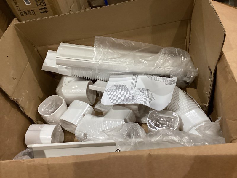 Condition photo showing Good Condition for 3" 12.5ft mini split line set cover with flexible duct, upgrade pp decorative paintable lineset cover kit, 39.37" per straight duct, for minisplit, air conditioner, central ac, hvac