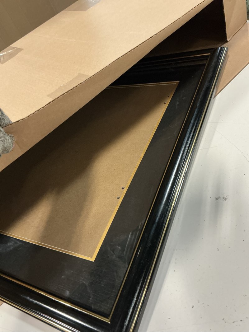 Condition photo showing Good Condition for graduationmall 11x14 diploma frame with black over gold mat or display 15x18 certificate without mat,solid wood & uv protection acrylic,glossy black finish with gold trim black with gold trim 15x18 or 11x14 with mat