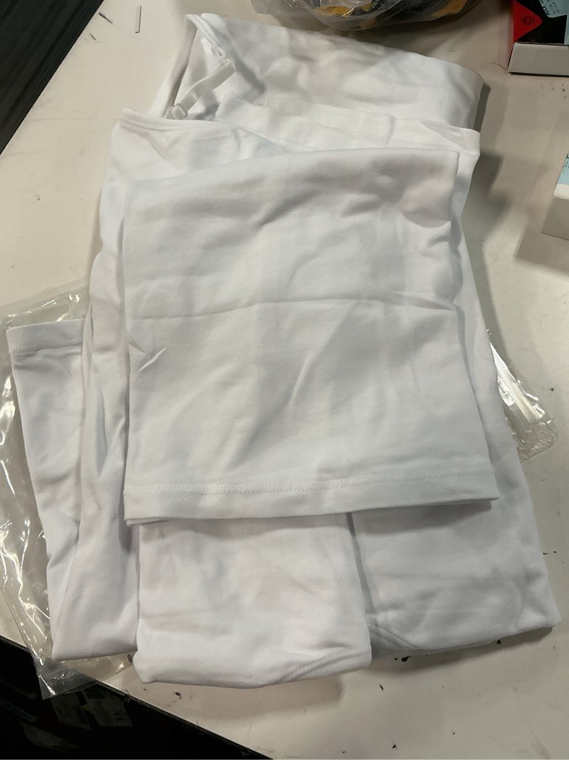 Condition photo showing New/Like New for (size small) charmo womens 3-packs cotton scoop neck tank tops adjustable spaghetti strap undershirts with shelf bra