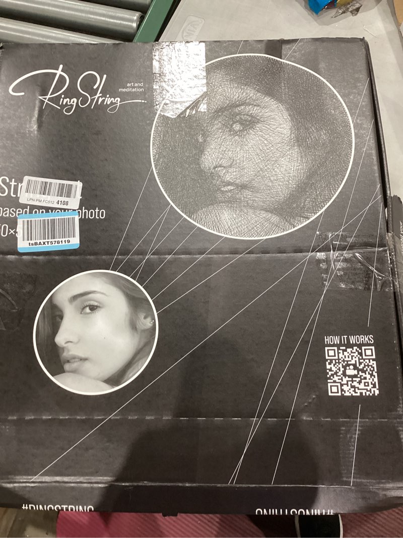 Condition photo showing Good Condition for RINGSTRING Art Kit for String Art Creation from Any Photo - Custom Craft Kit for Adults - 3D DIY String Art Kit - Original Gift and Handmade Home Decor Standart