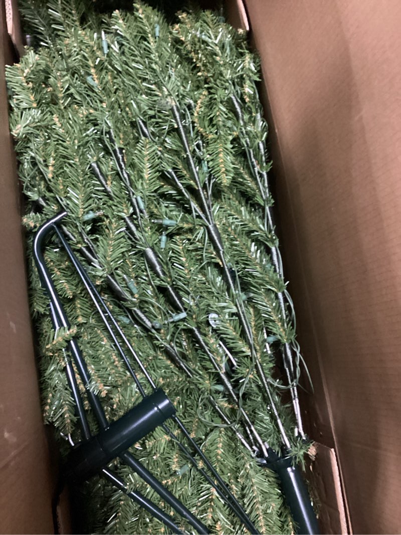 Condition photo showing Good Condition for National Tree Company 7 ft Pre-Lit Dunhill Fir Full Artificial Christmas Tree, 700 Clear Lights, 2,144 Tips, Includes Stand, Green