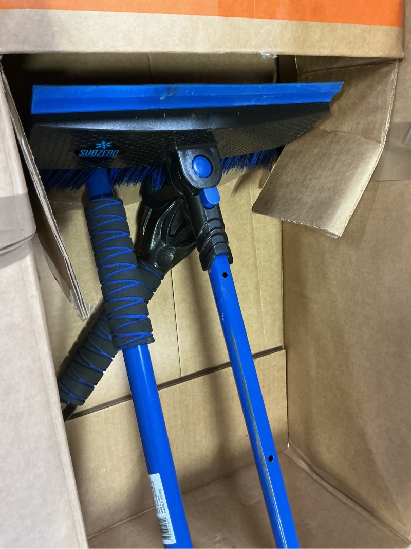 Condition photo showing As Is for Subzero 14450 54” Power-Force Snow Broom and Ice Scraper Bundle for Car, Jeep, SUV, Truck 54"