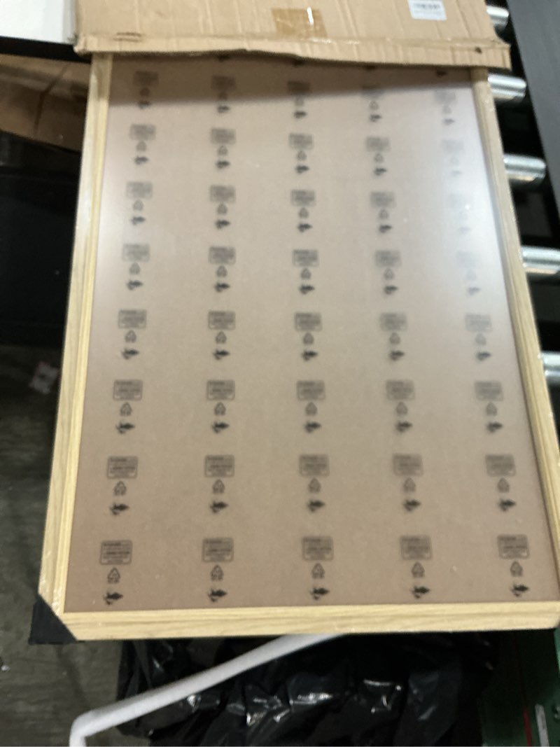 Condition photo showing New/Like New for gulethun 12x24 picture frame, natural wood poster frame, home decor natural gallery frames, horizontal or vertical format, sturdy, plexiglass, large wall decor, for photos, artworks, posters natural wood color 12x24in