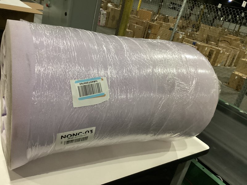 Condition photo showing As Is for USED 3 Inch Egg Crate Queen Memory Foam Mattress Topper, Lavender Scent Gel Infused Foam Mattress Topper for Pressure Relief, CertiPUR-US Certified Queen Bed Topper, Purple, 60\"×80\" 3 Inch Queen Purple