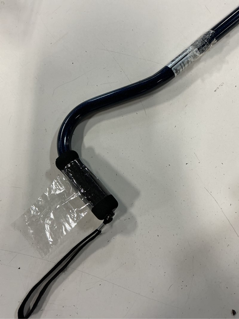 Condition photo showing As Is for equate mobility offset handle cane, ice blue