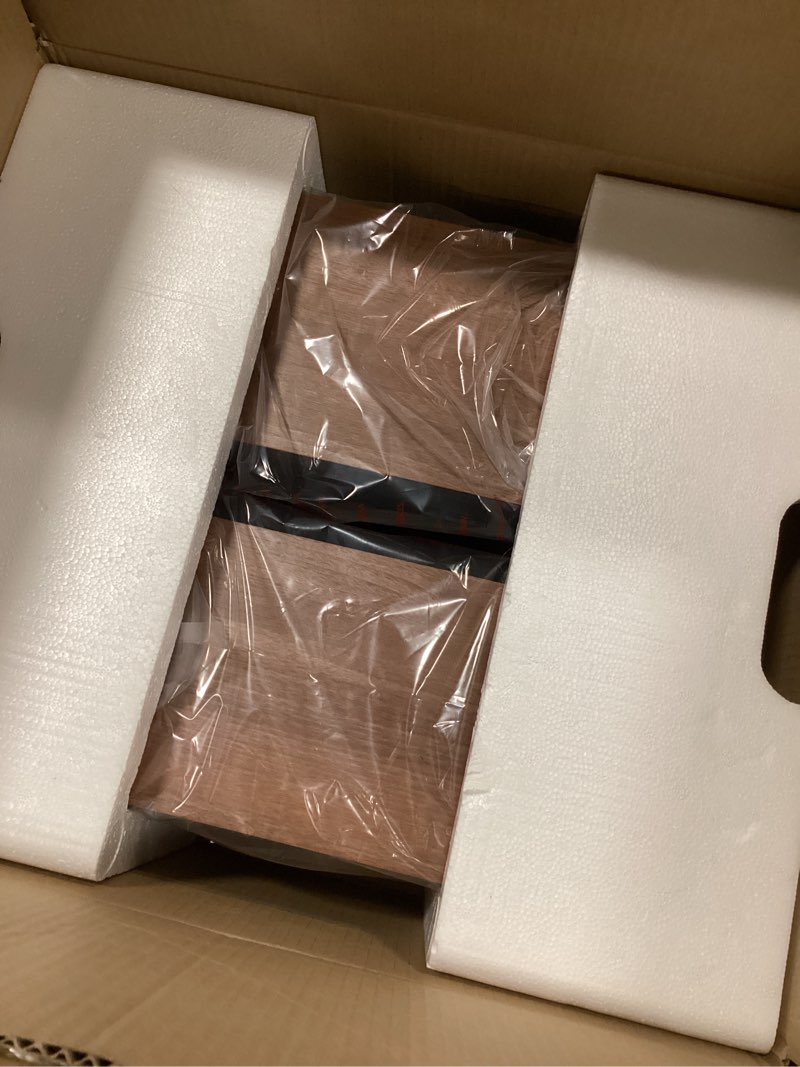 Condition photo showing New/Like New for Record Player Vinyl Bluetooth Turntable with 36 Watt Stereo Bookshelf Speakers, Hi-Fi System with Magnetic Cartridge, USB Recording and Auto Stop Brown